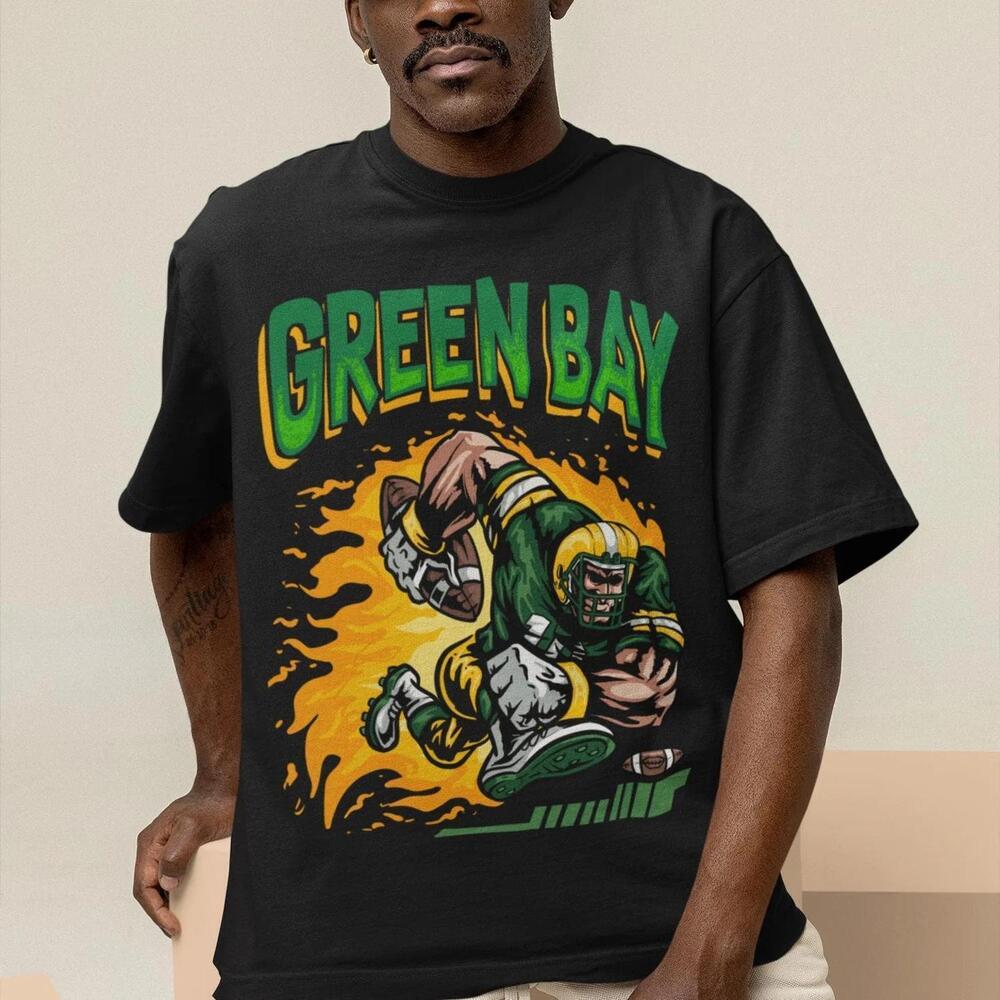 Green Bay Football Graphic Bootleg Game Day Fan Tee